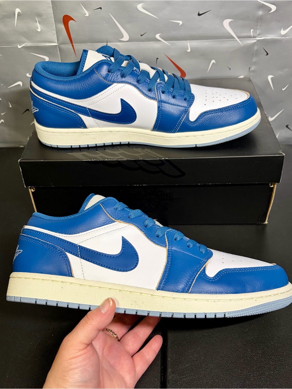 Size 11.5- Nike Air Jordan 1 Low SE AJ1 Industrial Blue Men Casual Sneaker